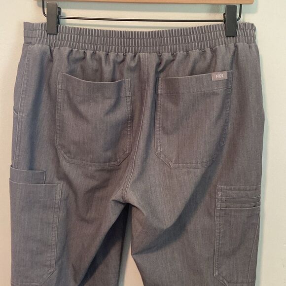 Figs Technical Collection Gray Drawstring Waist Scrub Pants Size Medium - Picture 5 of 11